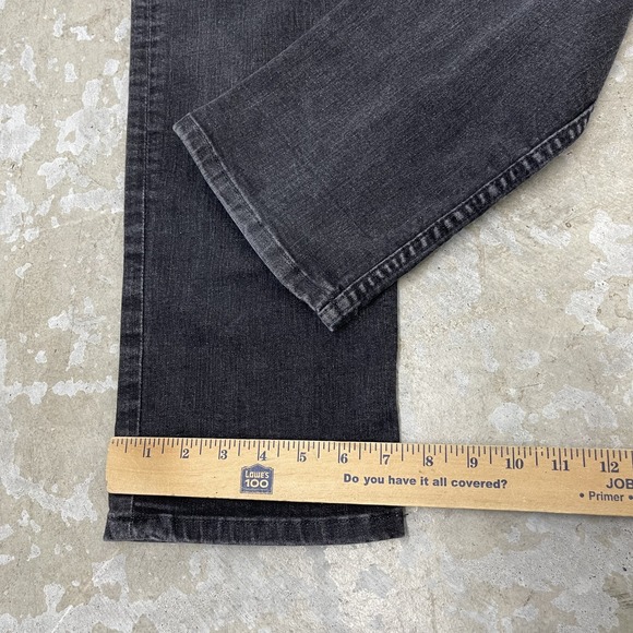 Dearborn Denim Jeans Mens 35 Black Pants USA Straight Stretch Fits 35x31 - Picture 12 of 15